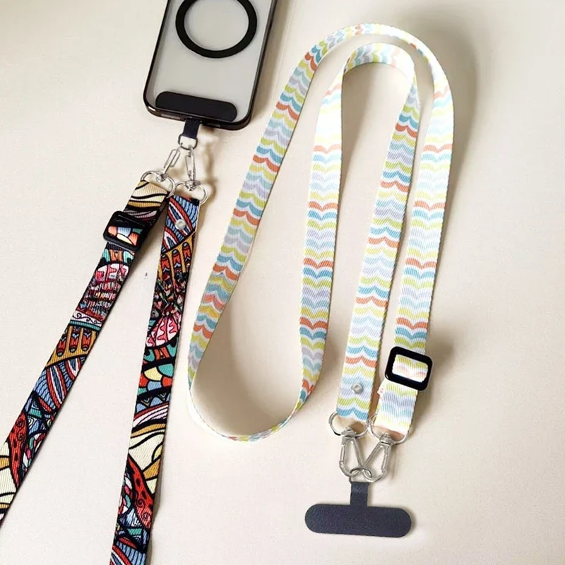Universal Mobile Phone Lanyard, Adjustable, Neck & Crossbody Strap, Includes Anti-Loss Cable & Case Key Gasket