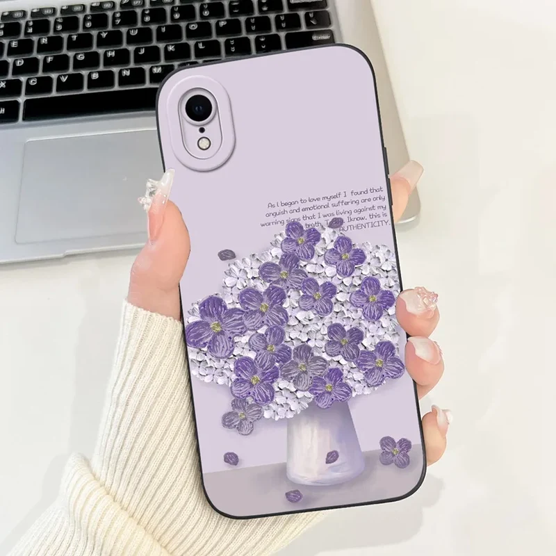 For iPhone X XR XS SE 2020 Case iPhoneX Liquid Soft Silicone Case For iPhone x s XR Back Cover For iphone se 2020 Phone Bumper