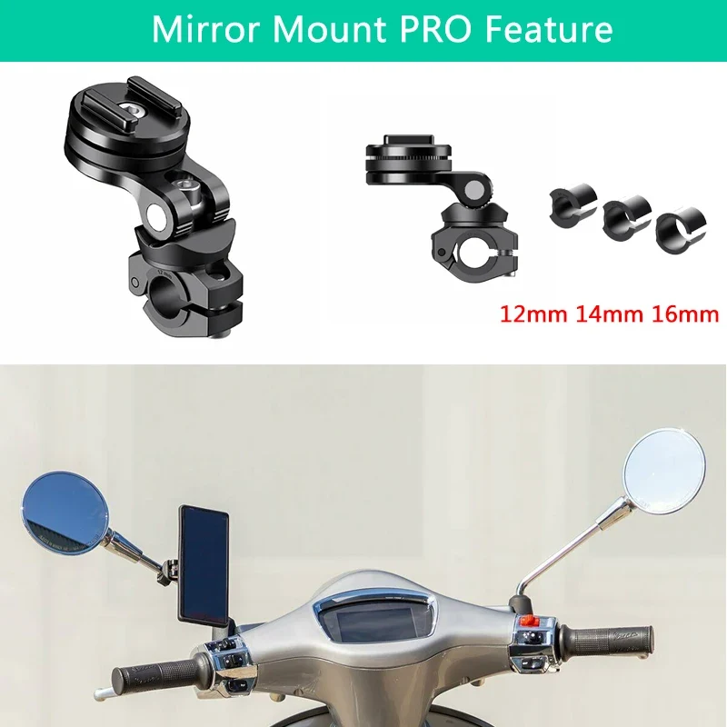 Phone Holder Stem Triple Tree Fork Mount Clamp Mobile Phone Stand Motorcycle Mirror Navigation Phone Support Handlebar Bracket