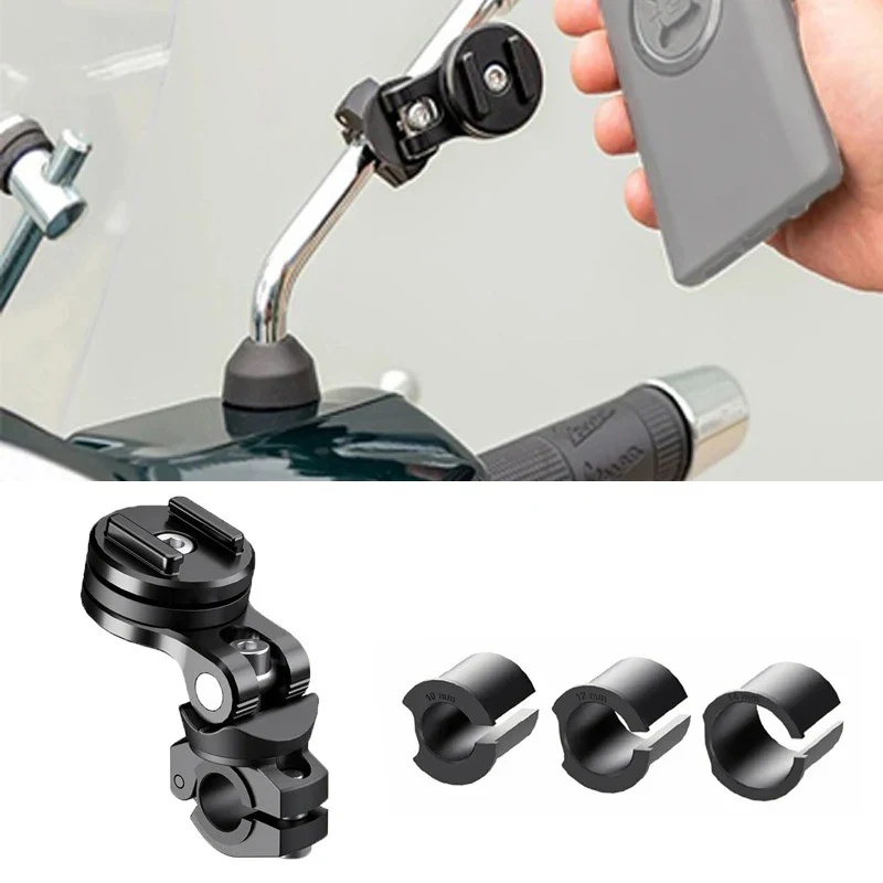 Phone Holder Stem Triple Tree Fork Mount Clamp Mobile Phone Stand Motorcycle Mirror Navigation Phone Support Handlebar Bracket
