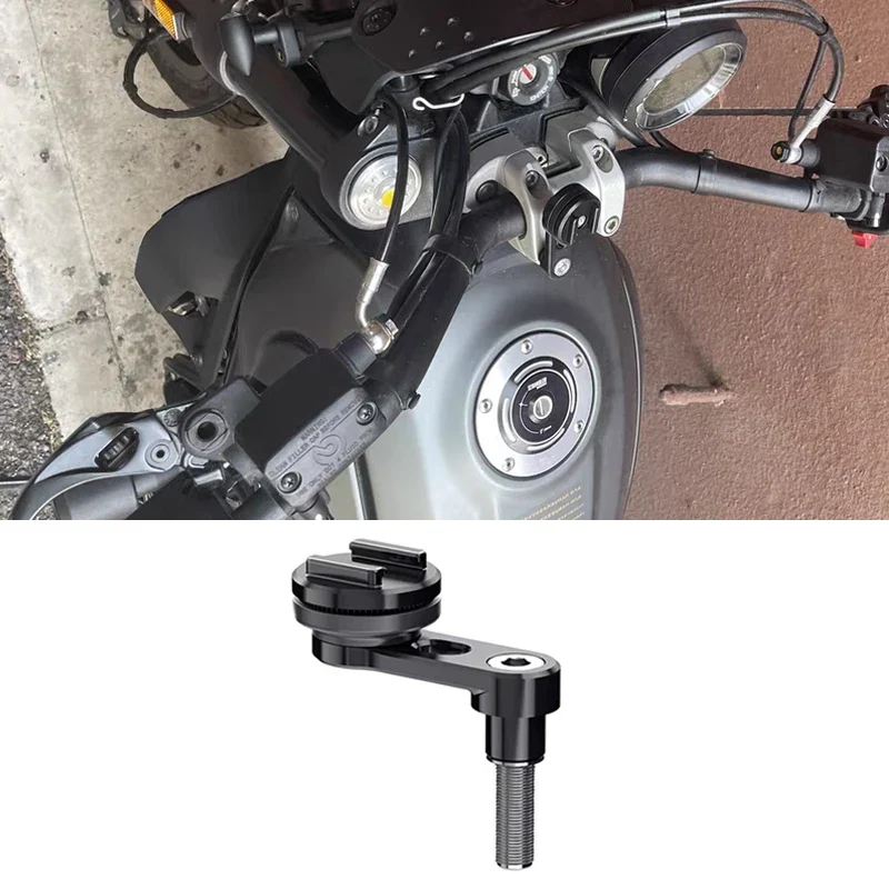 Phone Holder Stem Triple Tree Fork Mount Clamp Mobile Phone Stand Motorcycle Mirror Navigation Phone Support Handlebar Bracket