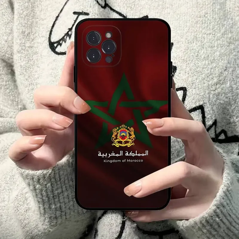 Maroc M-Morocco Flag For IPhone 17 16 15 14 13 12 11 Pro Max 13 17Air Shockproof Soft Phone Cases Coque
