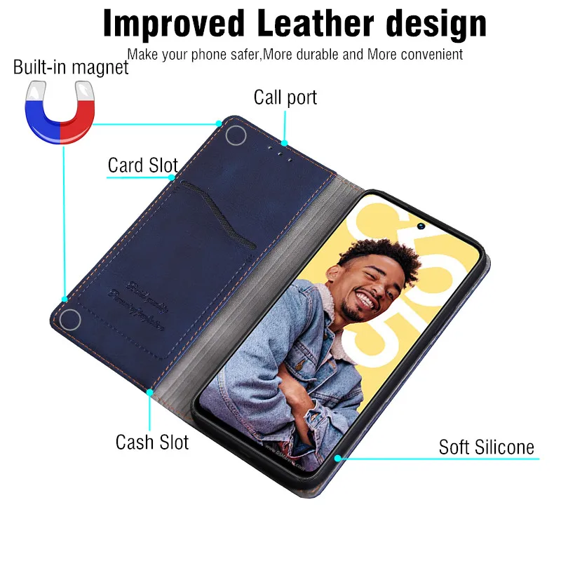 Phone Holster For Vivo IQOO Z10 Turbo Pro Case Etui IQOO Z10 Turbo Cover Wallet Flip Leather IQOO Case 5G Z10 Turbo+ Turbo Plus