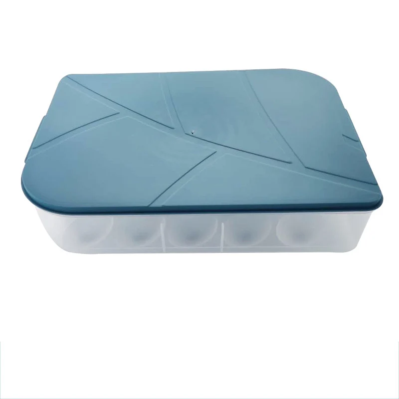 Yq5077 Kitchen Stackable 20-Slot Egg Carton Refrigerator Food Storage Box with Lid Egg Storage Box Egg Tray