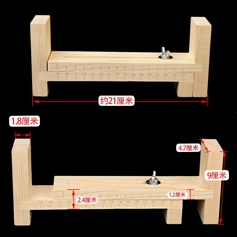 Bracelet Rope Treader Handmade DIY Red Rope Hand Rope Holder Wooden Frame Jade Line Necklace Rope Hair Hand Rope Tool