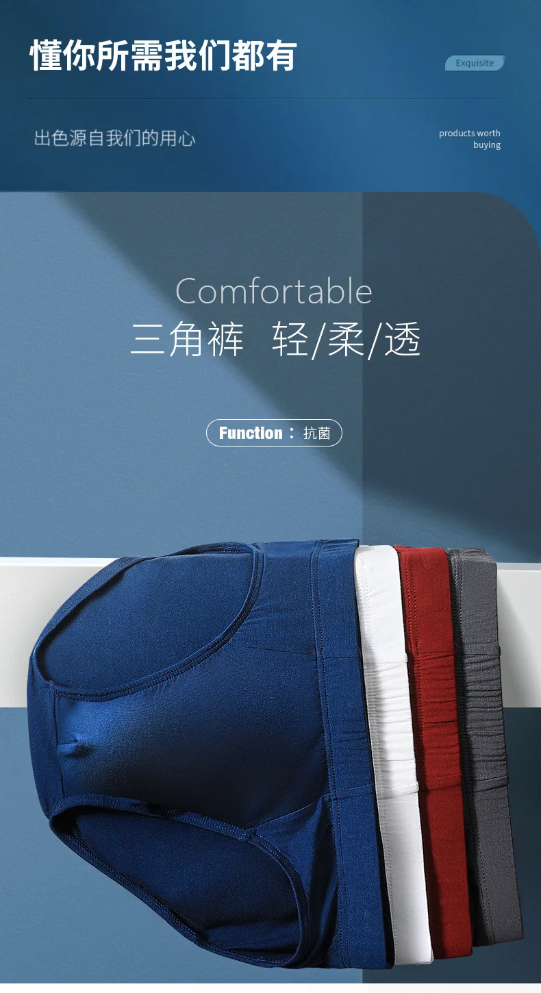 Men's Briefs Plus Size Underwear Men's Summer Thin Underpants Youth Sex Confusion Men's Comfortable Breathable Shorts