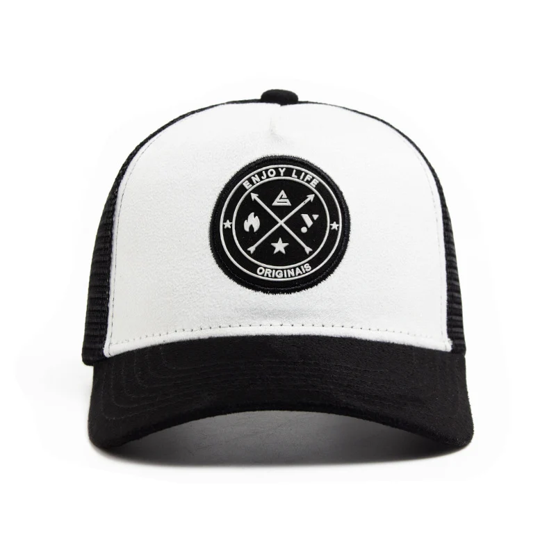 Summer Round Label Suede Baseball Cap Men's Mesh All-match Sunshade Women's Hip-hop Hat Trendy Foreign Trade Explosions in stock