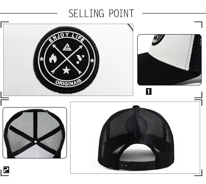 Summer Round Label Suede Baseball Cap Men's Mesh All-match Sunshade Women's Hip-hop Hat Trendy Foreign Trade Explosions in stock