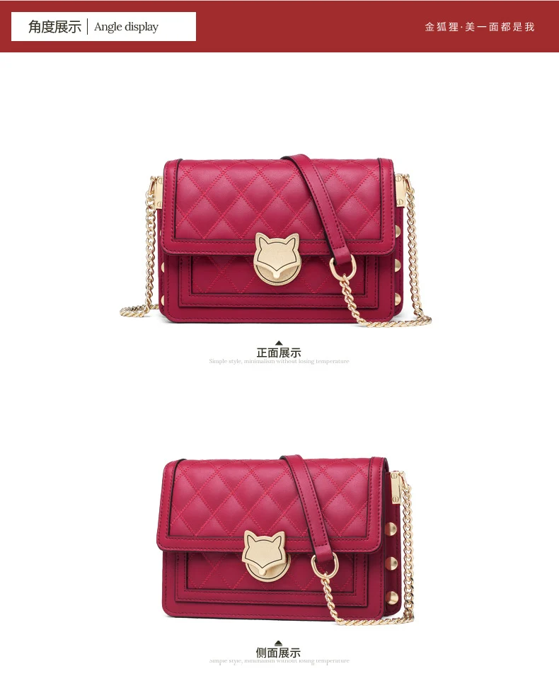 Chain Bag Women's 2024 New Trendy Fashionable Black Rhomboid Shoulder Crossbody Small Square Bag High-grade Commuter Shoulder Bag