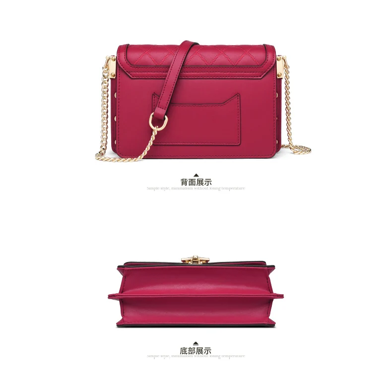 Chain Bag Women's 2024 New Trendy Fashionable Black Rhomboid Shoulder Crossbody Small Square Bag High-grade Commuter Shoulder Bag