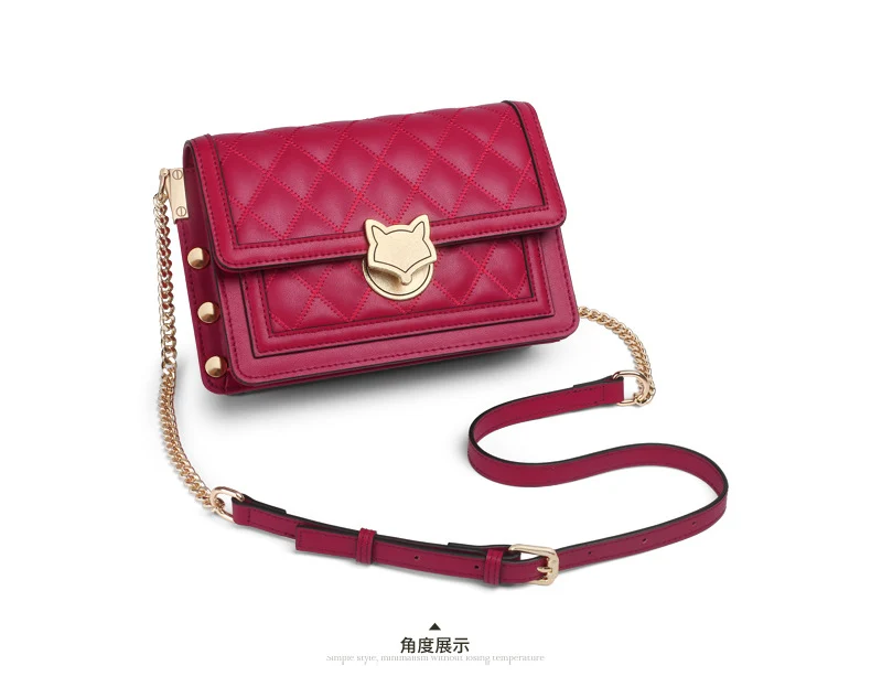 Chain Bag Women's 2024 New Trendy Fashionable Black Rhomboid Shoulder Crossbody Small Square Bag High-grade Commuter Shoulder Bag