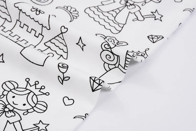 Foreign Trade Independent Stand Pull-Up Cotton Girls Sketch Coloring Comfortable Kidsren's Set Fun DIY Hand-Painted Class a Graffiti