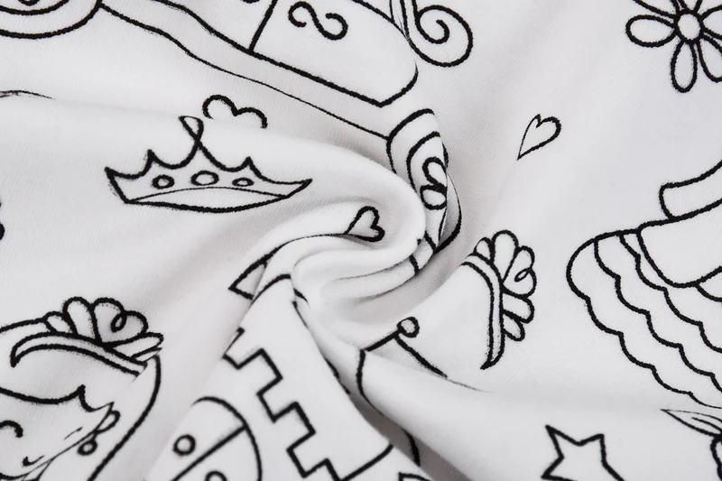 Foreign Trade Independent Stand Pull-Up Cotton Girls Sketch Coloring Comfortable Kidsren's Set Fun DIY Hand-Painted Class a Graffiti