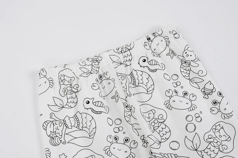 Foreign Trade Independent Stand Pull-Up Cotton Girls Sketch Coloring Comfortable Kidsren's Set Fun DIY Hand-Painted Class a Graffiti