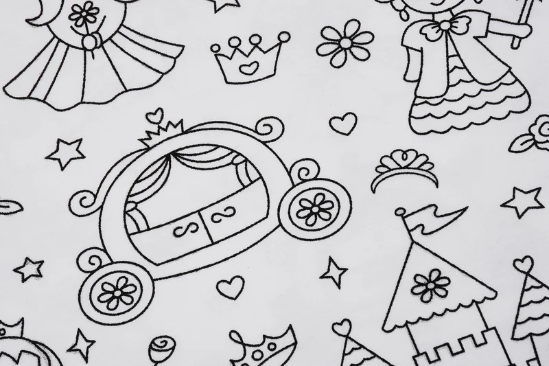 Foreign Trade Independent Stand Pull-Up Cotton Girls Sketch Coloring Comfortable Kidsren's Set Fun DIY Hand-Painted Class a Graffiti
