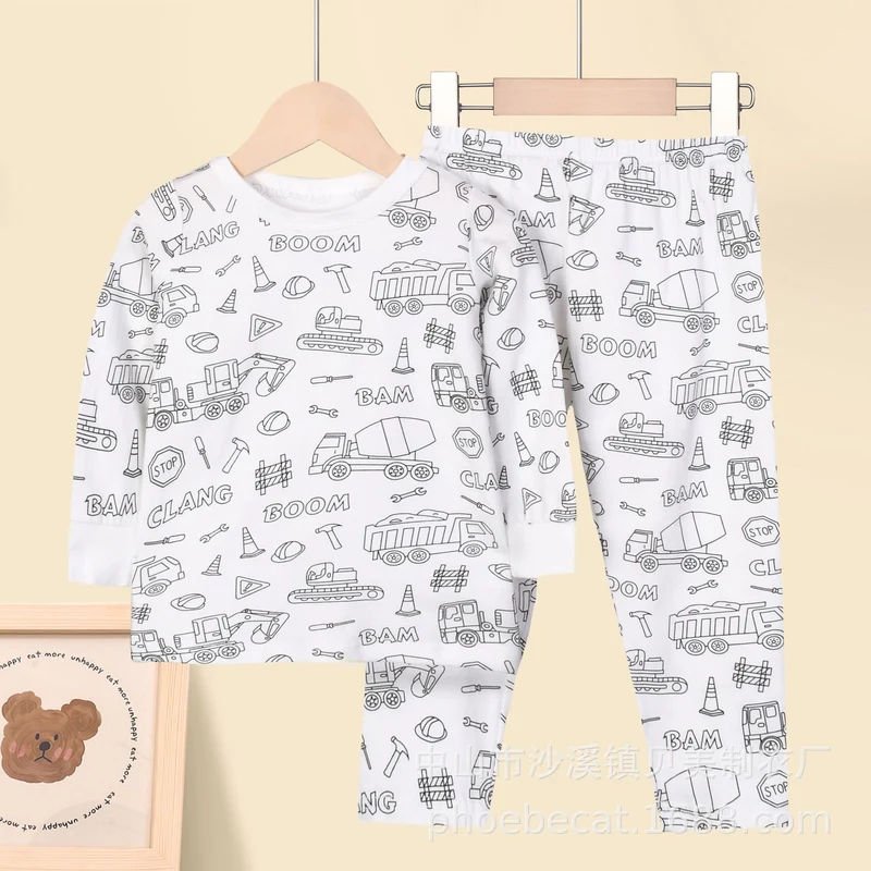 Foreign Trade Independent Stand Pull-Up Cotton Girls Sketch Coloring Comfortable Kidsren's Set Fun DIY Hand-Painted Class a Graffiti