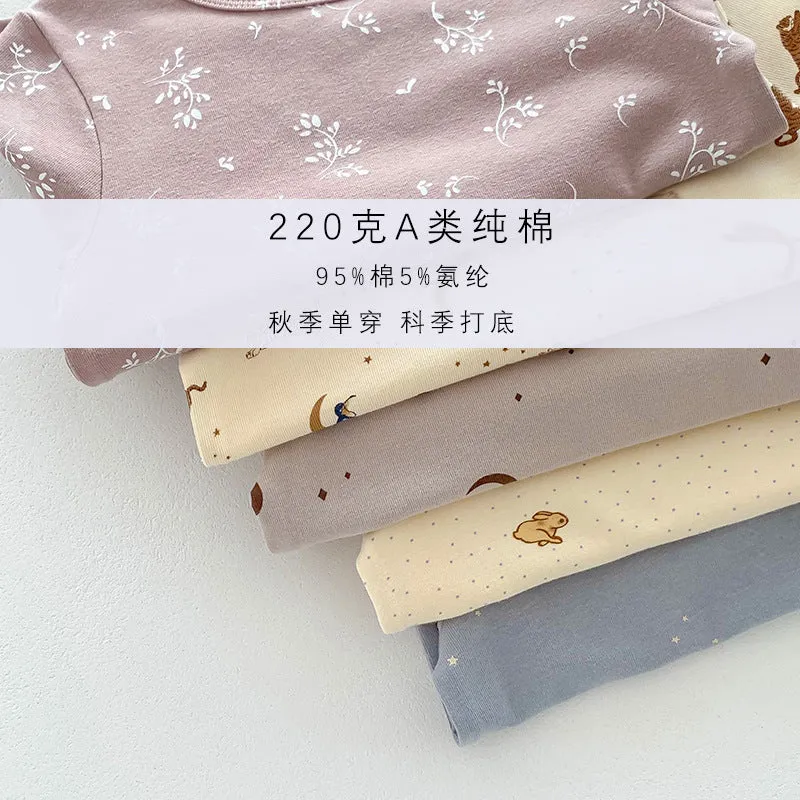 Children's Pajamas, Baby Autumn Clothes and Long Trousers, Kidsren's Home Clothes, Category a Pure Cotton Pajamas for Boys and Girls, Boys' Home Clothes