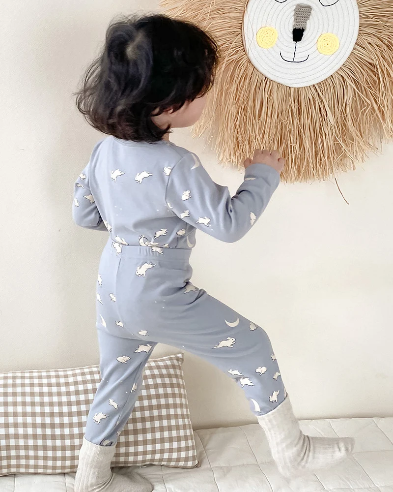 Children's Pajamas, Baby Autumn Clothes and Long Trousers, Kidsren's Home Clothes, Category a Pure Cotton Pajamas for Boys and Girls, Boys' Home Clothes