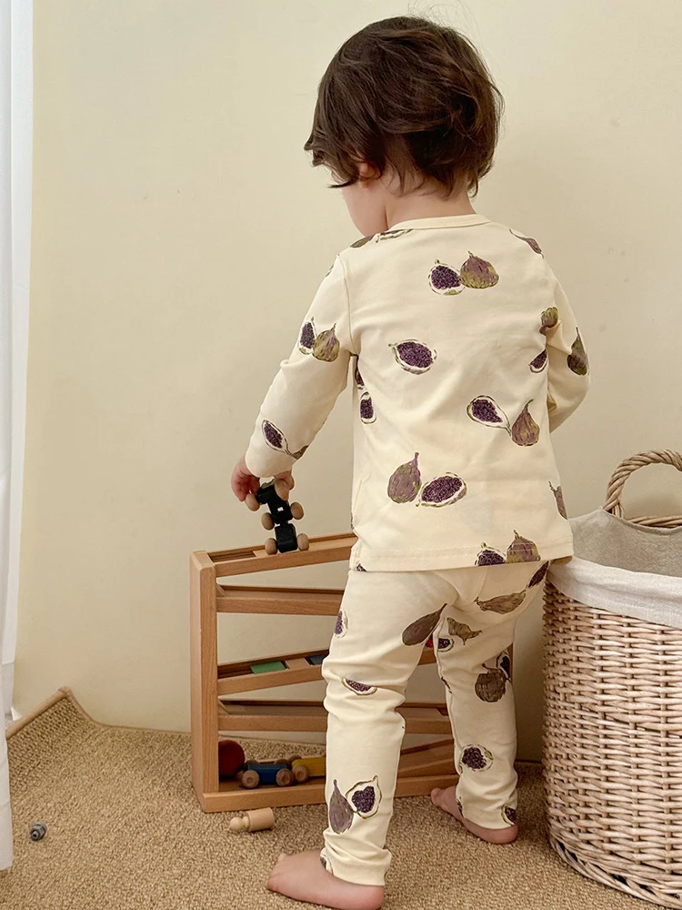 Children's Pajamas, Baby Autumn Clothes and Long Trousers, Kidsren's Home Clothes, Category a Pure Cotton Pajamas for Boys and Girls, Boys' Home Clothes
