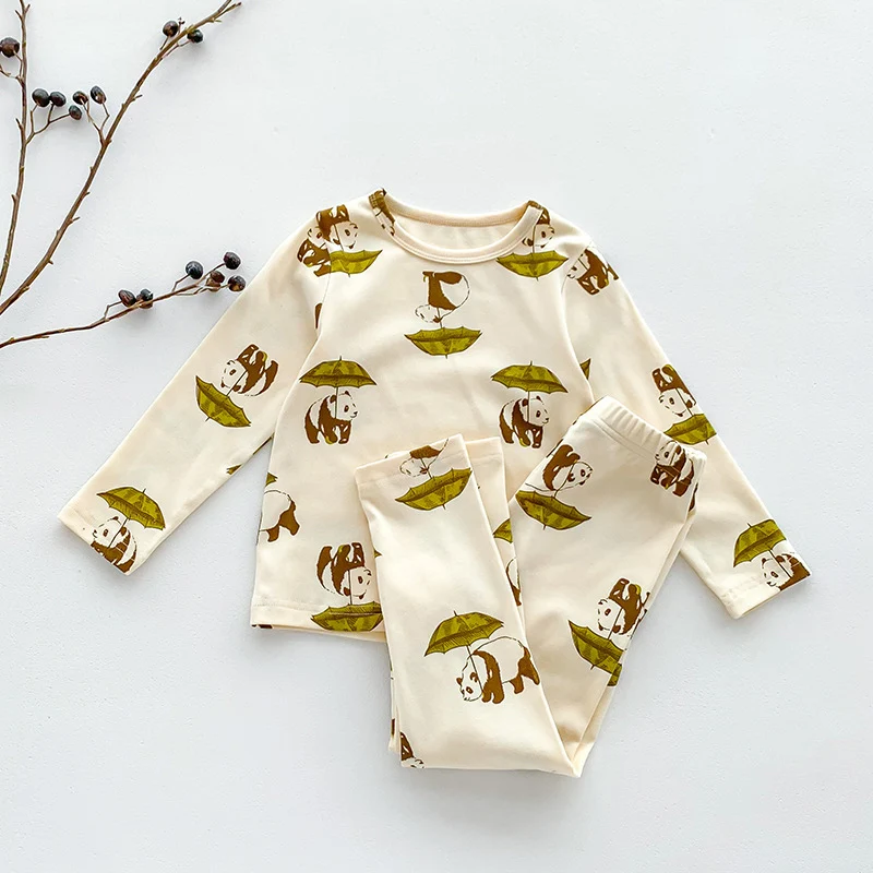 Children's Pajamas, Baby Autumn Clothes and Long Trousers, Kidsren's Home Clothes, Category a Pure Cotton Pajamas for Boys and Girls, Boys' Home Clothes