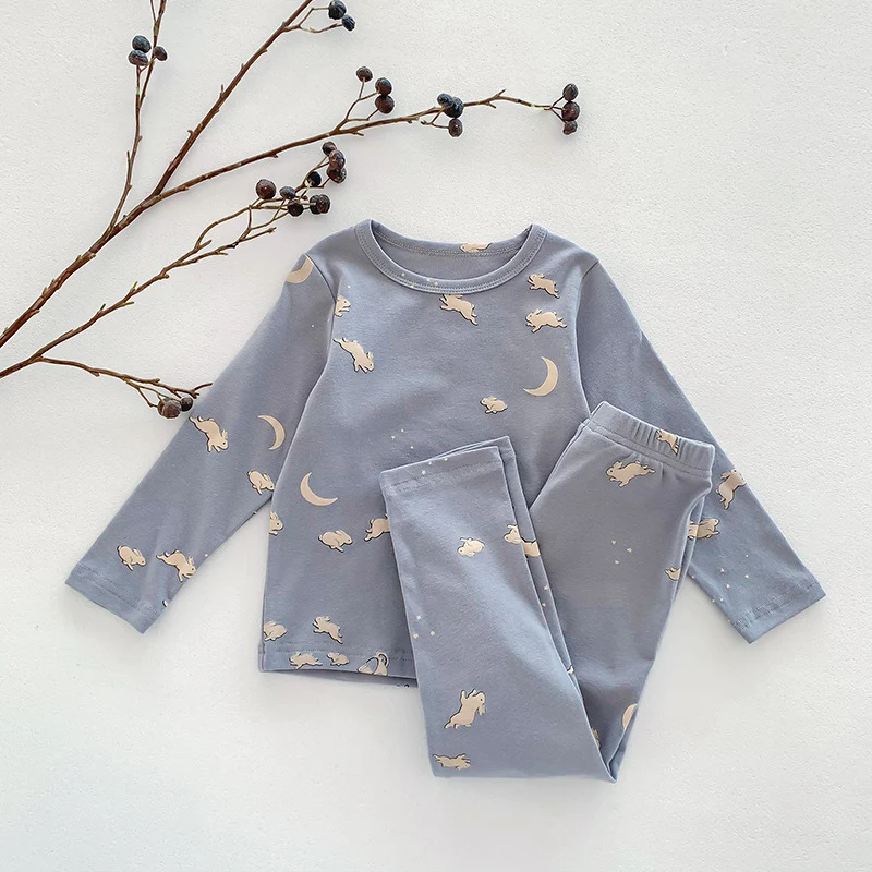 Children's Pajamas, Baby Autumn Clothes and Long Trousers, Kidsren's Home Clothes, Category a Pure Cotton Pajamas for Boys and Girls, Boys' Home Clothes
