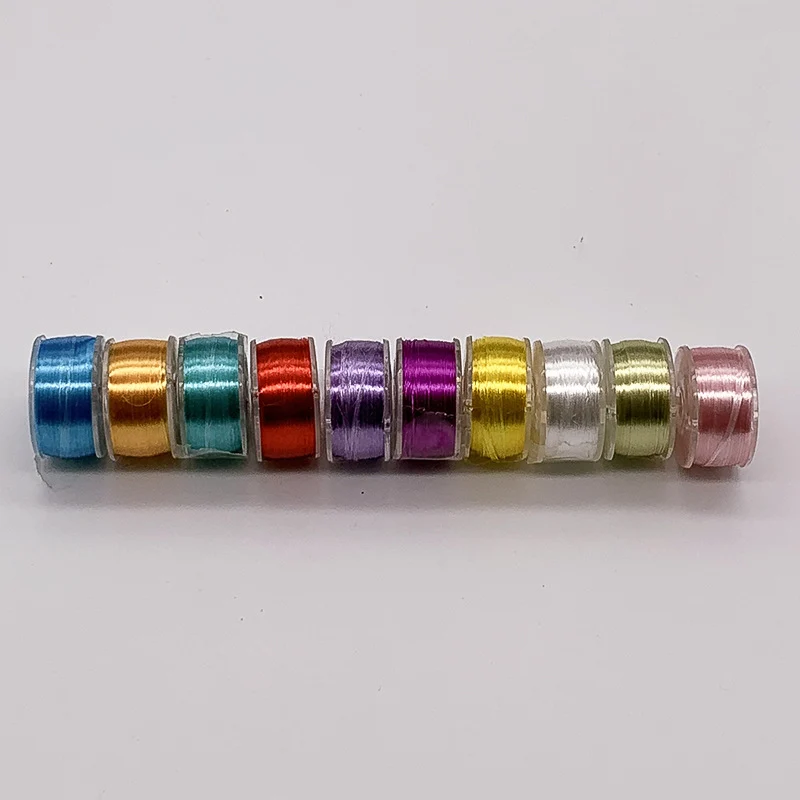 Wool thread winding flower thread small roll highlight handmade hairpin material embroidery thread hand bow ball thread cross stitch wire ice silk thread