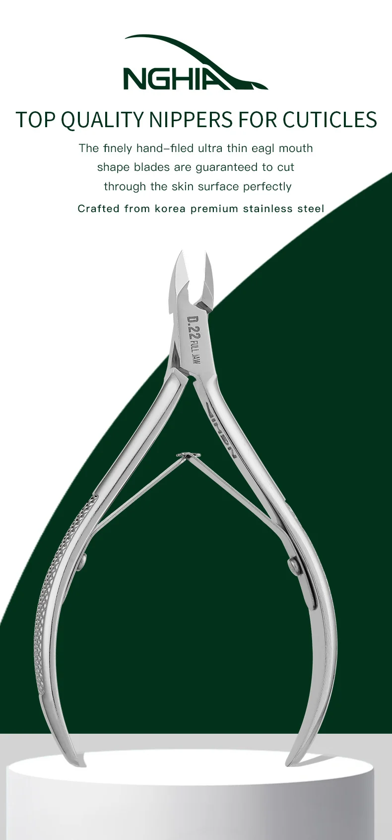 Professional D-22 Nail Nipper Cuticle Cutter Vietnam Nghia