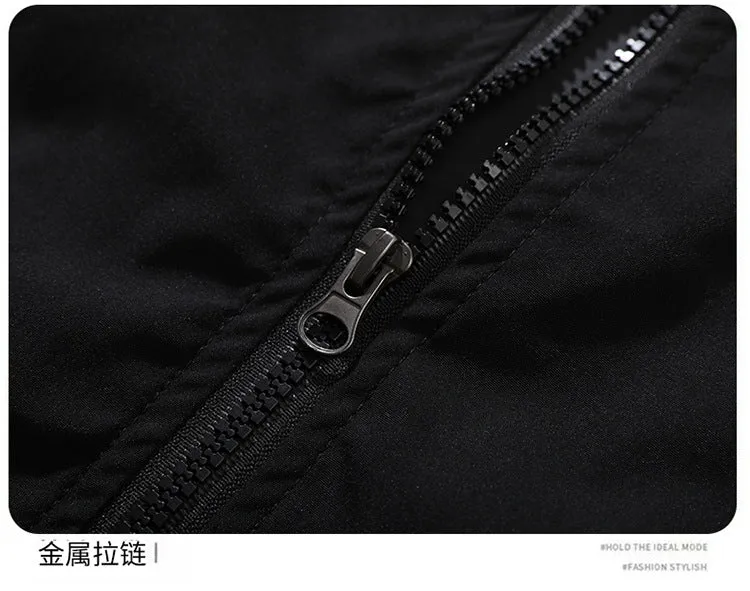 Russian Foreign Trade Trendy Brand Reflective Patchwork Stand-Up Collar Jacket Spring and Autumn Loose Sports Casual Jacket for Men