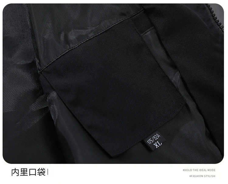 Russian Foreign Trade Trendy Brand Reflective Patchwork Stand-Up Collar Jacket Spring and Autumn Loose Sports Casual Jacket for Men