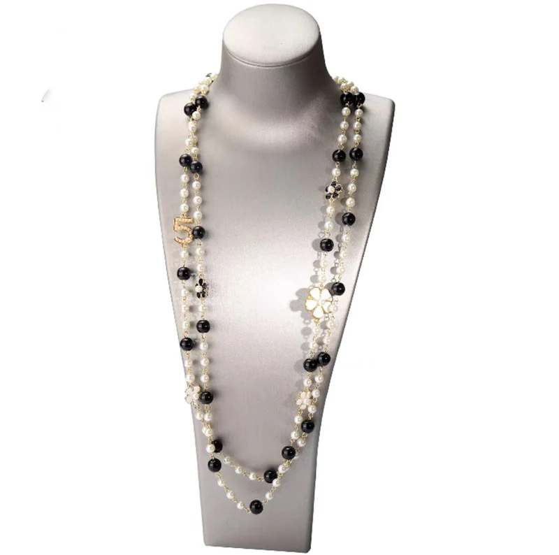 Light Luxury and High-End Multi-Layered Pearl Sweater Chain, Feminine, Simple, Long Autumn and Winter Necklace, Alloy Accessories, Jewelry