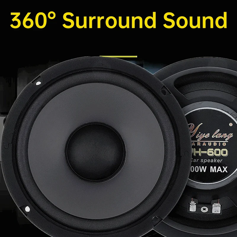 1pair 400/500/600W Car Speakers 2-Way Vehicle Door Subwoofer Car Audio Music Stereo Full Range Frequency Automotive Speaker