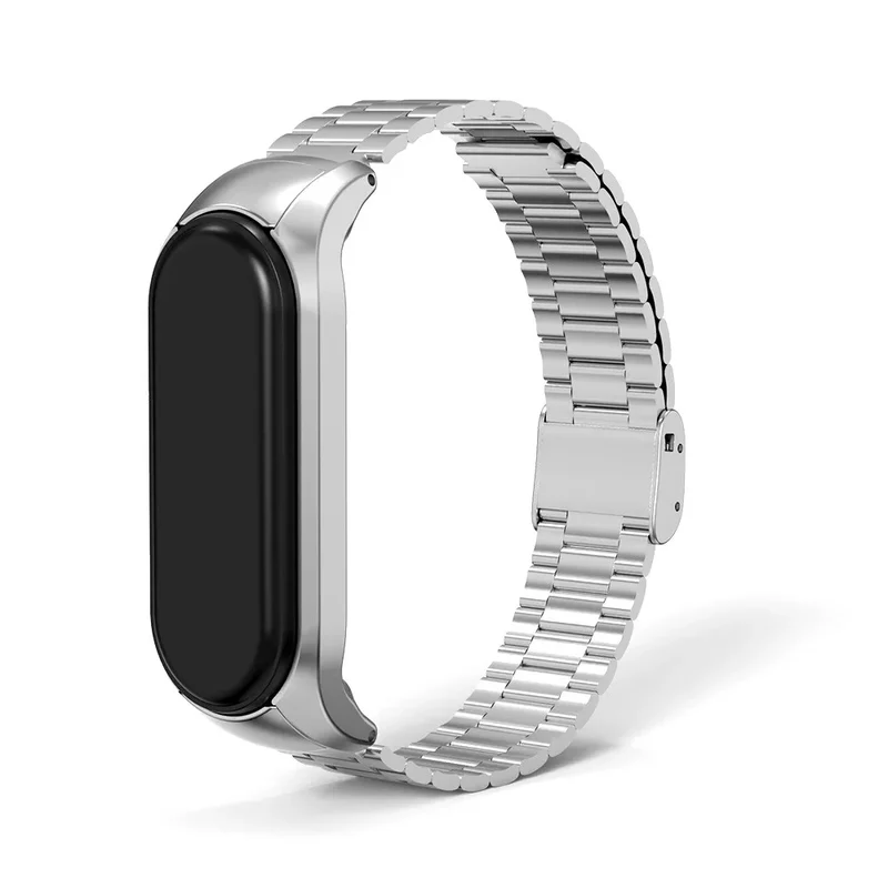 Metal Strap For Mi Band 6 5 4 3 Luxury Stainless Steel Bracelet Watchband For Xiaomi Miband Pink Gold Sliver Wristband With Tool