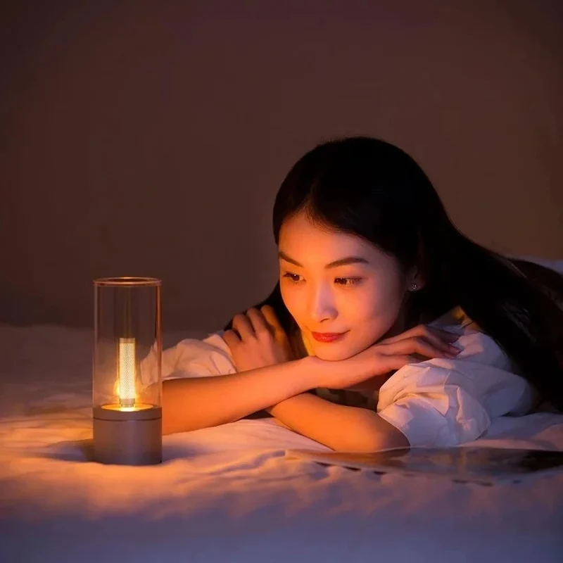 Yeelight Rechargable Candle Lamp Yellow LED Night Light Atmosphere Light Stepless Dimming Nightstand Lamp for Bedroom