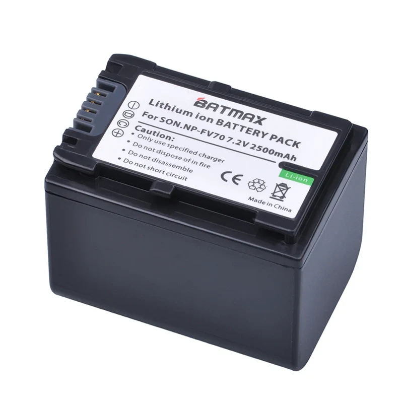 2500mAh NP-FV70 NP FV70 Battery + LCD Dual USB Charger for Sony NP-FV70 NP-FV90 NP-FV100 FV120 HDR-SR68 DCR-SX85 DCR-S