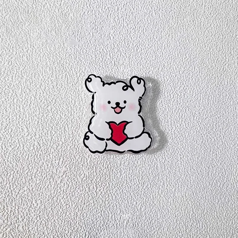 Korean Cute Cartoon Puppy Grip Tok Phone Holder Stand Griptok For iPhone 12 7 Samsung Universal Phone Accessories Finger Bracket
