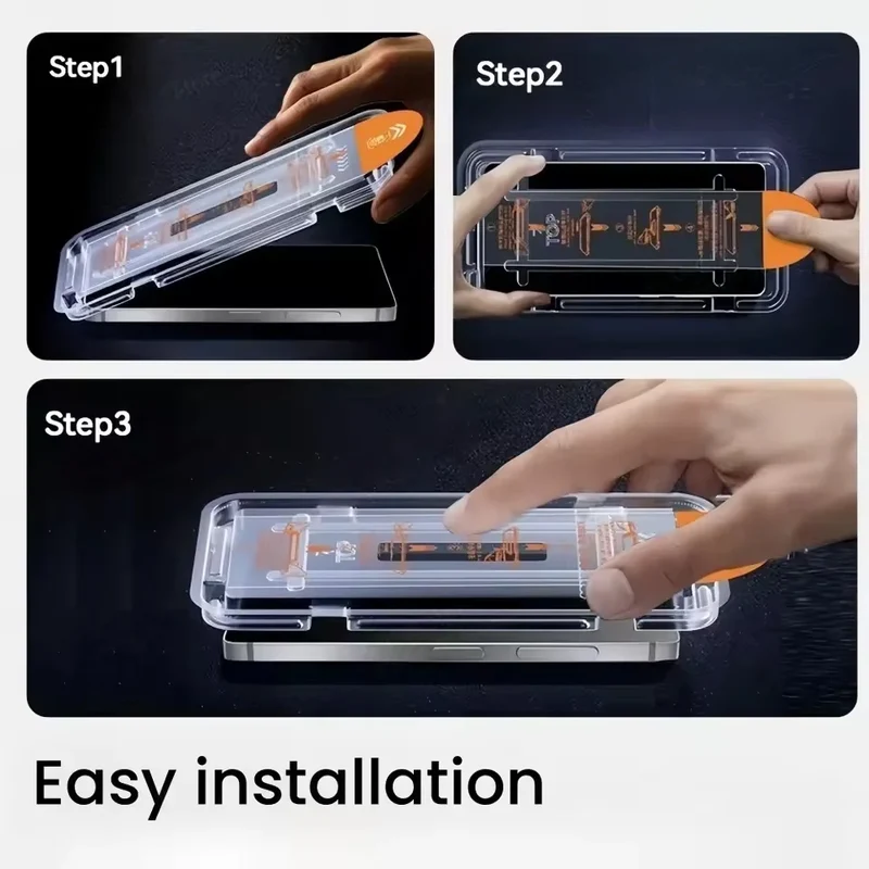 1-4Pack Tempered Glass Screen Protector For iPhone 15 Pro Max 15Pro 15Plus Anti-scratch Protective Film with Easy Install Kit