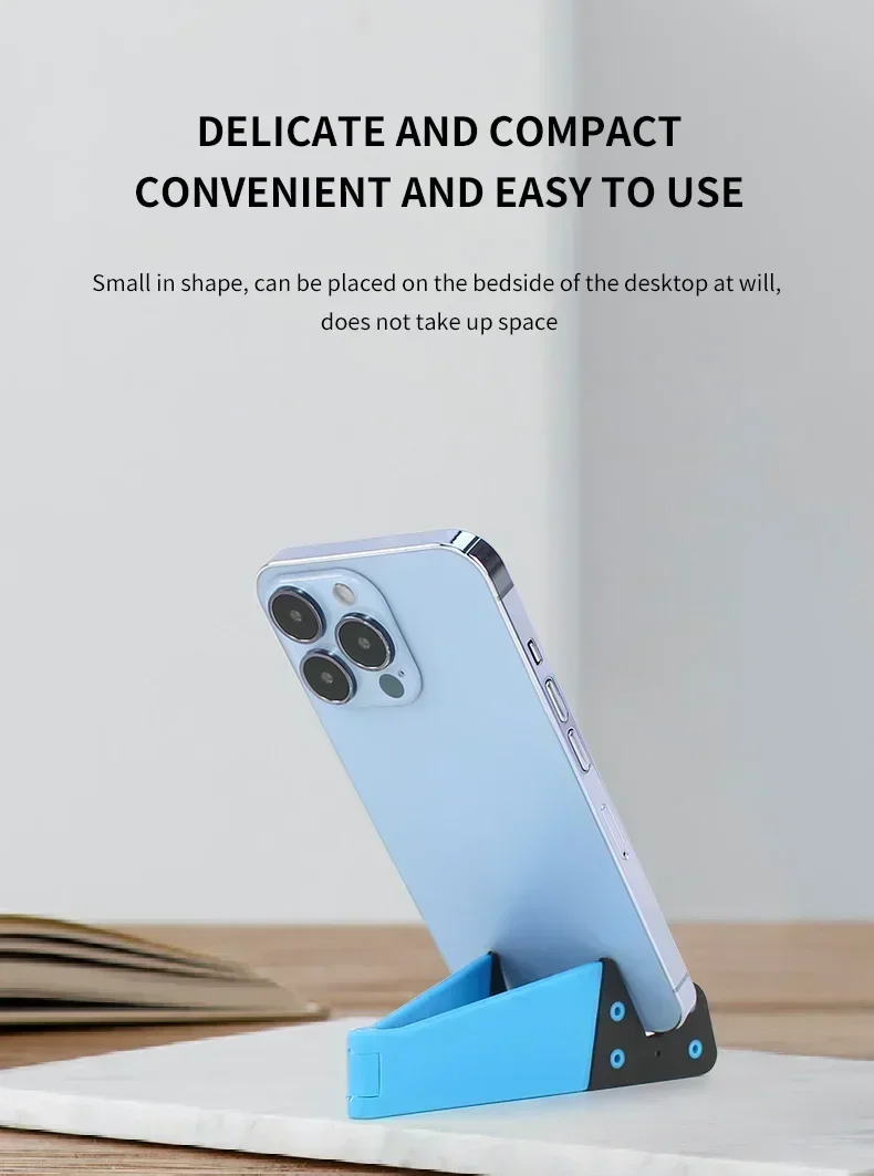 Portable Mini Phone Tablet Holder Desktop Lazy Stand for iPhone 16 15 14 13 Pro Max iPad Samsung S23 Foldable Smartphone Mount