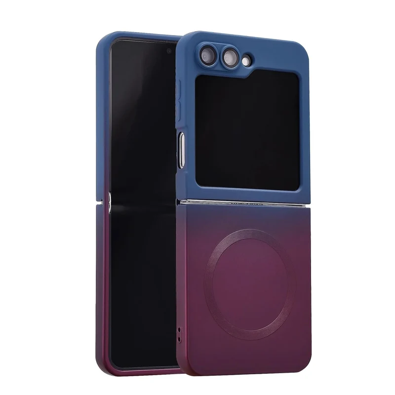 Luxury Gradient Case for Samsung Galaxy Z Flip 8 7 6 5 4 3 Soft Silicone Magnetic Charging Cover for Samsung ZFlip 6 7 8