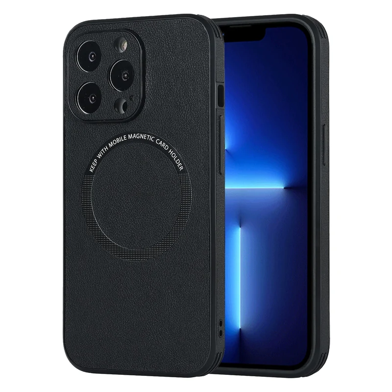 Luxury For Magsafe Wireless Charging Leather Case for iPhone 13 14 12 Mini 11 Pro Max X S XR 7 8 Plus Soft Square Magnetic Cover