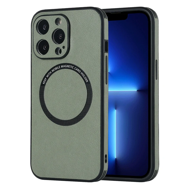 Luxury For Magsafe Wireless Charging Leather Case for iPhone 13 14 12 Mini 11 Pro Max X S XR 7 8 Plus Soft Square Magnetic Cover