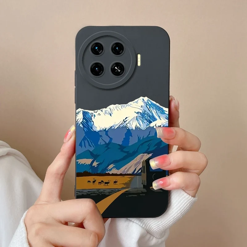 Cover For Tecno Spark 20 Pro+ 4G Case Phone Bags Pretty Flower Liquid Soft Silicone Shell For Tecno Spark20 Pro Plus Funda Coque