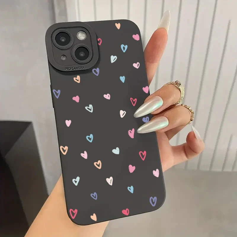 Colorful Small Love Heart Phone Case For Xiaomi Redmi Note 13 12 11 Pro Plus 5G 12S 11S 11 10S Redmi 13C 13 12 4G Silicone Cover