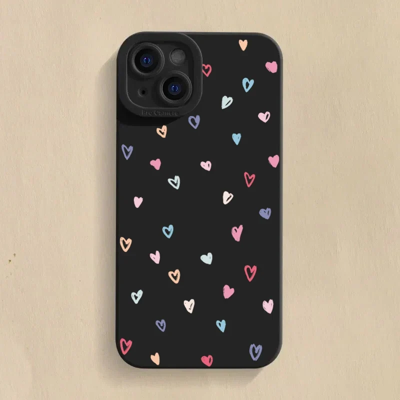 Colorful Small Love Heart Phone Case For Xiaomi Redmi Note 13 12 11 Pro Plus 5G 12S 11S 11 10S Redmi 13C 13 12 4G Silicone Cover