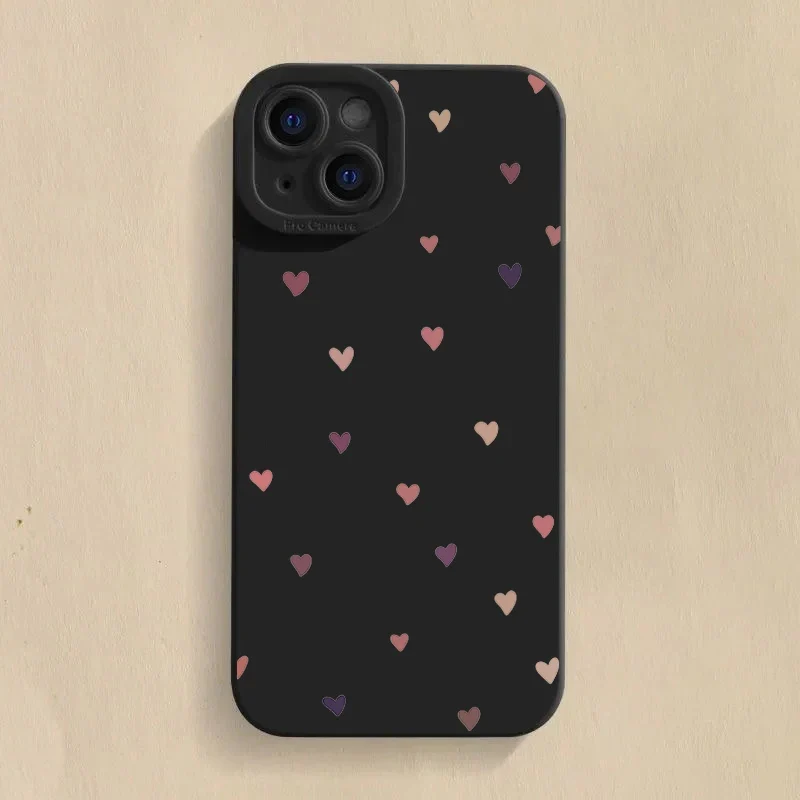 Colorful Small Love Heart Phone Case For Xiaomi Redmi Note 13 12 11 Pro Plus 5G 12S 11S 11 10S Redmi 13C 13 12 4G Silicone Cover