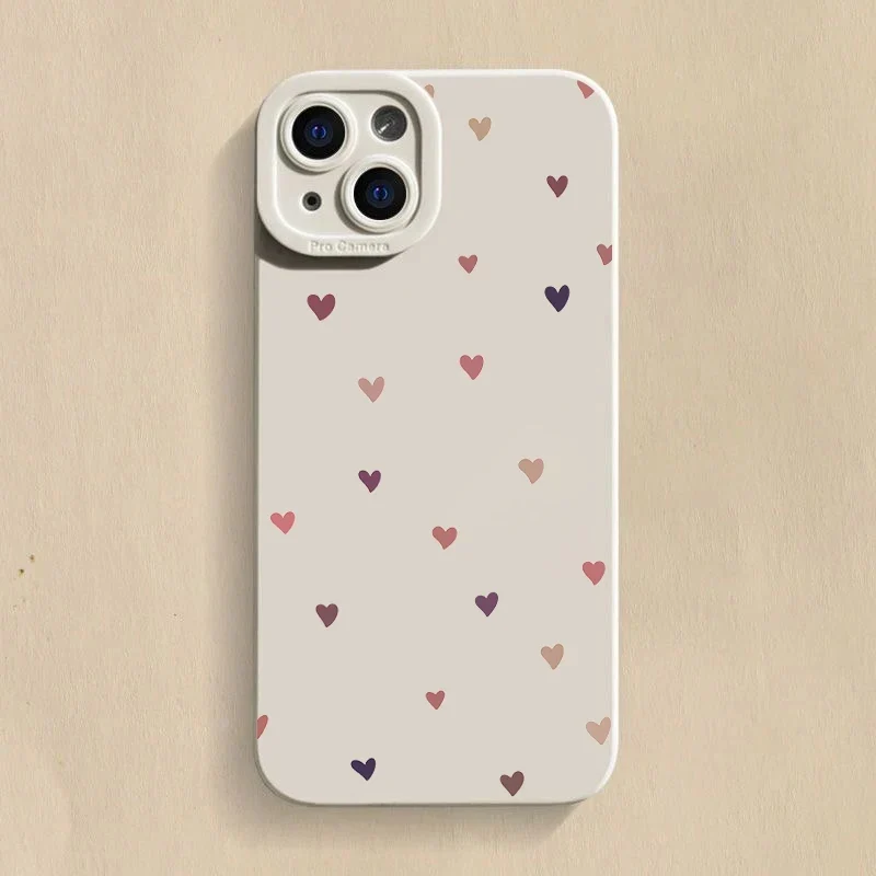 Colorful Small Love Heart Phone Case For Xiaomi Redmi Note 13 12 11 Pro Plus 5G 12S 11S 11 10S Redmi 13C 13 12 4G Silicone Cover