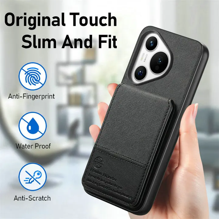 RFID Leather Luxury Case for Huawei Pura 70 Pro Plus 5G Card Cover Flip Back Shell Huawei Pura 70 Ultra Pura70 Pro+ Phone Cover