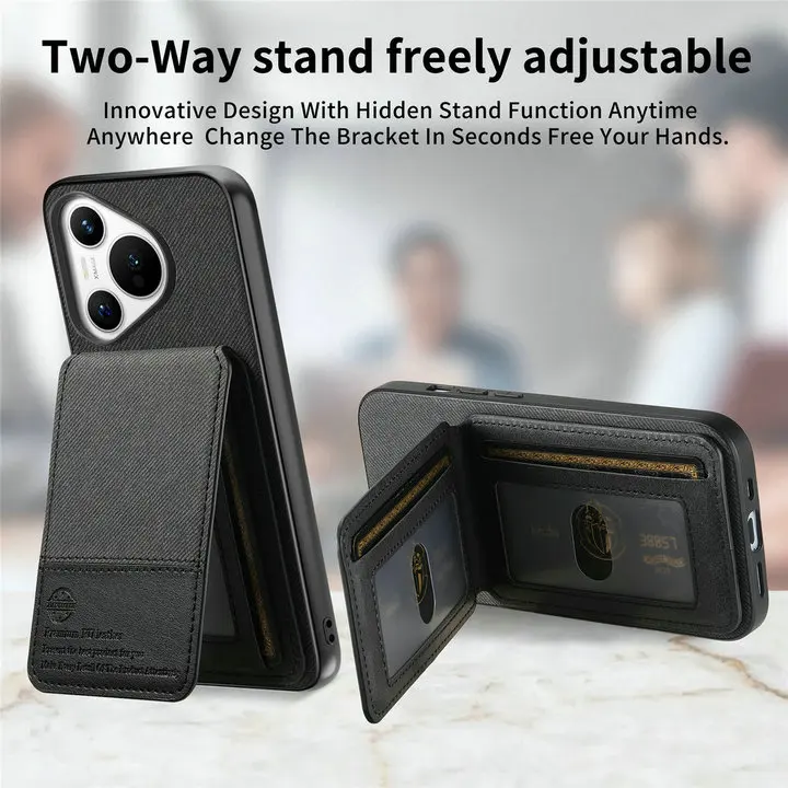 RFID Leather Luxury Case for Huawei Pura 70 Pro Plus 5G Card Cover Flip Back Shell Huawei Pura 70 Ultra Pura70 Pro+ Phone Cover