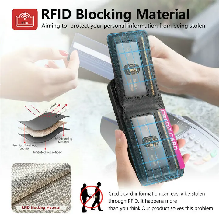 RFID Leather Luxury Case for Huawei Pura 70 Pro Plus 5G Card Cover Flip Back Shell Huawei Pura 70 Ultra Pura70 Pro+ Phone Cover