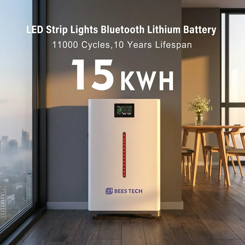 LED Strip Light Home Energy Storage System 16kwh Lifepo4 Battery Off-Grid Solar Wall-Mounted 314ah Lifepo4 Lithium Storage