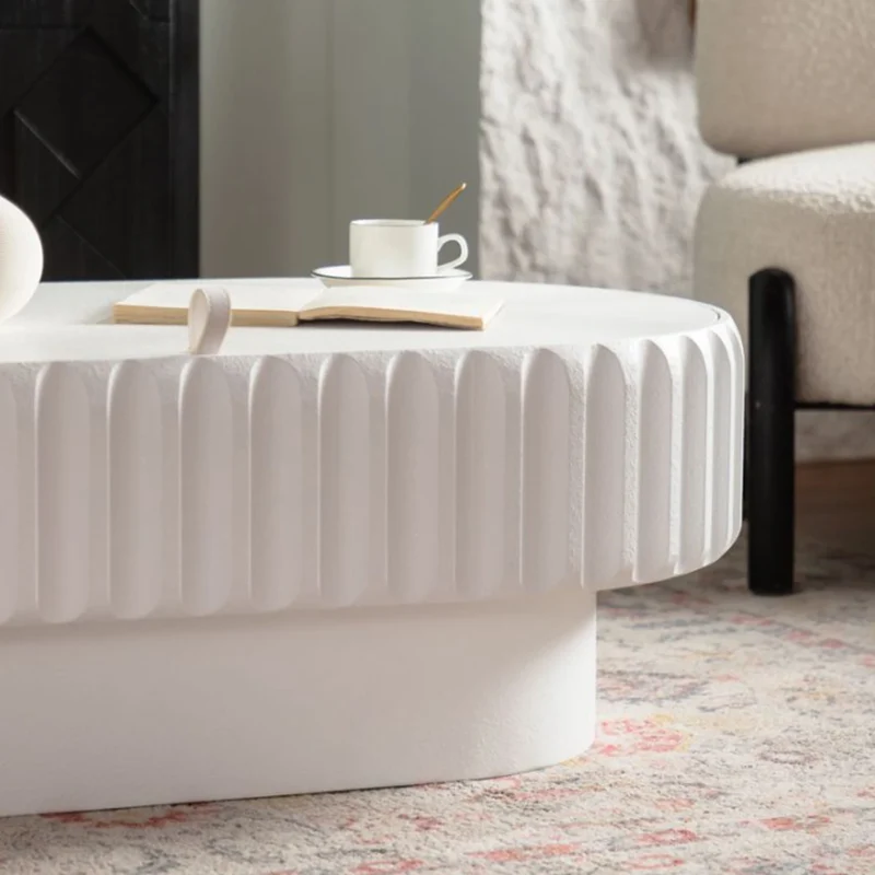Fluted Storage Table with Lift-Off Lid, Sleek Texture, Perfect for Modern Living